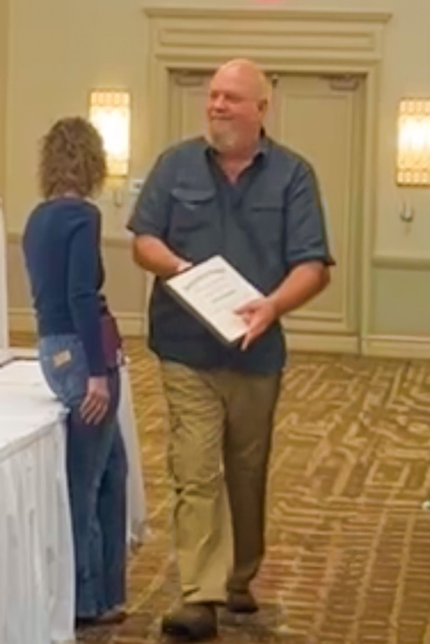 David Johnson receiving his diploma